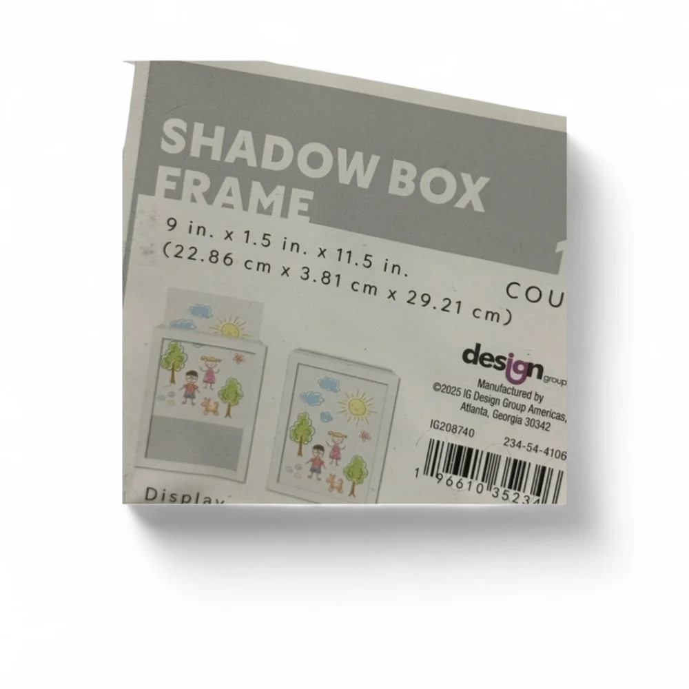 White Shadow Box Frame with Magnetic Photo Corners